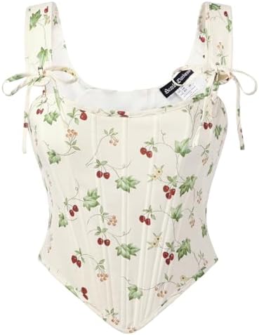 Scarlet Darkness Floral Corset Tops for Women Renaissance Corset ...