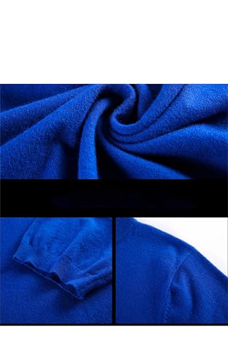 Men Solid Color Short Sleeve Half High Collar Sweater Casual Slim Knitted Pullover3