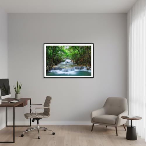 Image of Treemaison Vastu Waterfall Scenery With Frame |Size-12Inch x 18Inch | Living Room, Bedroom | Home Decoration | Best Gifting Option |Vastu Remedy & Dosh Correction |Pack of 1