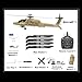 XMBRICDIYY YU Xiang F11-N AH64 RC Helicopter for Adults, 1/32 Scale 2.4G 6CH WOLFBUSH Apache Aircraft, Coaxial Dual Rotor 6G/3D, RC Helicopter with GPS Positioning (RTF Version)