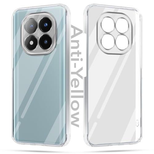 Image of Jkobi Lifetime Anti-Yellow Clear Back Cover Case for Redmi Note 14 Pro Plus (Sleek Hard Crystal | Shockproof and Camera Protection)