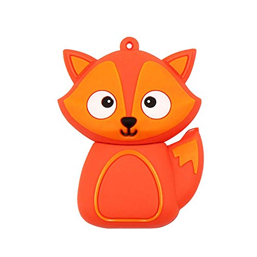 Unidad Flash USB 2.0 Unidades de Memoria USB de 16 GB - Mini Memory Stick de 16 GB Unidad USB portátil Pendrive de Dibujos Animados Fox - Archivo de Transferencia de Datos Pen Drive - Civetman