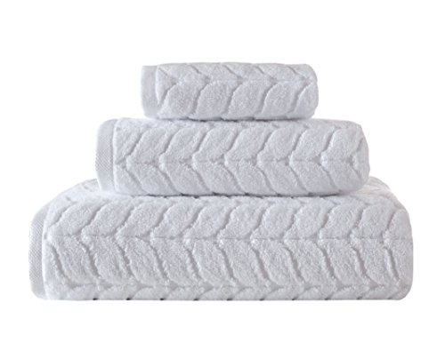 BAGNO MILANO 100% Turkish Cotton Jacquard Luxury Towel Set – Quick Dry Non-GMO Ultra-Soft, Plush and Absorbent Luxury Durable Turkish Towels Set (White, 3 pcs Towel Set) BAGNO MILANO 100% Turkish Cotton Jacquard Luxury Towel Set – Quick Dry Non-GMO Ultra-Soft, Plush and Absorbent Luxury Durable Turkish Towels Set (White, 3 pcs Towel Set)