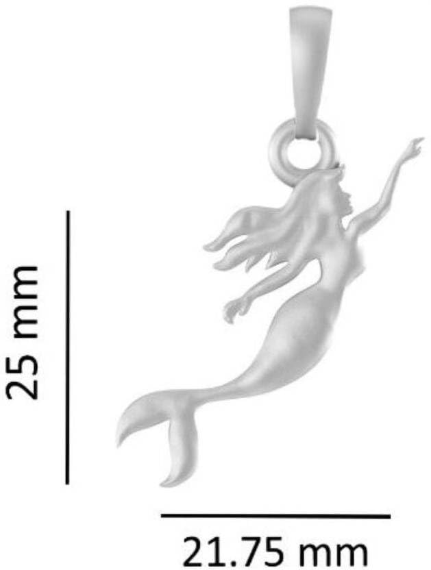 Pendentif en argent sterling 92,5 % petite boule sirène divine 455