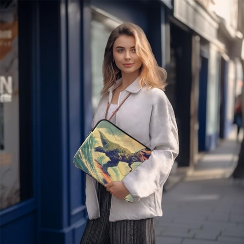 Funda para portátil de 13-14 pulgadas impermeable con diseño de dinosaurio miniatura 7