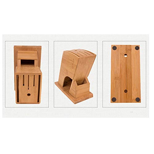 Wood Knife Block Bamboo Shelving Versatile Kitchen Ventilation Knife Holder Kitchen Knife Rack #TOP2