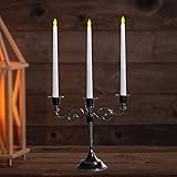 LACGO 25 cm Long LED Flameless Taper Candle Battery Operated Flickering Taper Candle Electric Long Candle Stick for Home, Restaurant, Wedding, Display Stand Ornaments Decor(Pack of 6) - Image 5