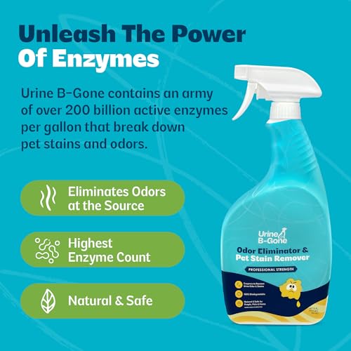 Image of Urine B-Gone Enzyme Cleaner for Human, Cat & Dog Urine, Original, 32 oz