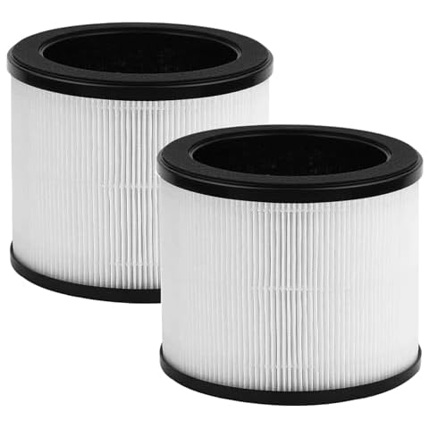 True HEPA 360° Air Purifier Filter for Bionaire BAPF361 - HAPF360 Type J Replacement Filter Compatible with Holmes HAP360W, 2 Pack Cover