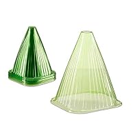 Relaxdays Pflanzenhut im 24er Set, Pflanzhilfe, Pflanzenschutz vor Frost, Schnecken & Vögeln, PVC, Pflanzglocke, grün