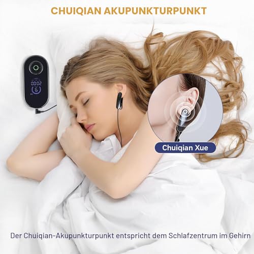 Fortschrittliches Schlafhilfegerät, Gerät zur Vagusnervstimulation mit Ohrclips für Erwachsene mit Angstzuständen, Migräne und Schwindel, verbessert den Tiefschlaf, USB-Aufladung