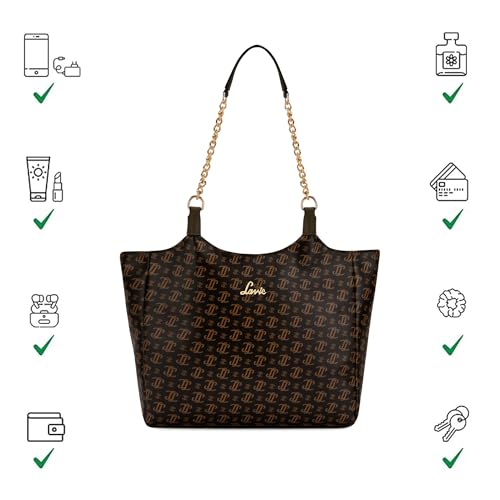Image of Lavie Women's Mono LL Ariana Tote Bag for Women | Tote Handbag for Work | Ladies purse | Stylish Shoulder Bag | Gift for Women