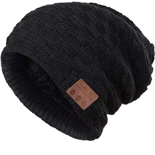 Bluetooth Beanie For Women Men Wireless Hat with Headphones Music Winter Hats Smart Beanies Headset Warm Musical Headphone with Built-in Mic Handsfree for Skiing Skateboarding Jogging Boys Girls