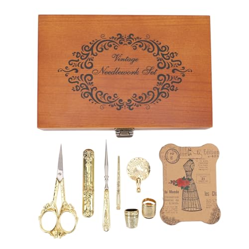 Kit de costura de madera maciza de 30 piezas para regalar 3