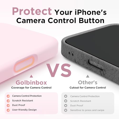 Image of GolbinBox Magnetic for iPhone 17 Case, Silicone Cover, Chalk Pink