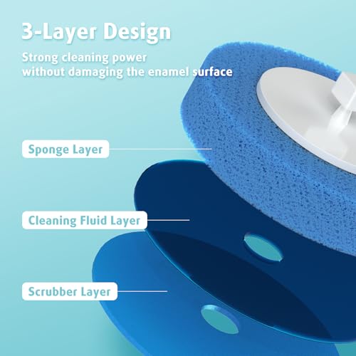 Image of 20 Count Electric Toilet Refill Pads, Disposable Toilet Brush Heads Refills for Bathroom Cleaning, Only Compatible with AIR U+ Electric Brush