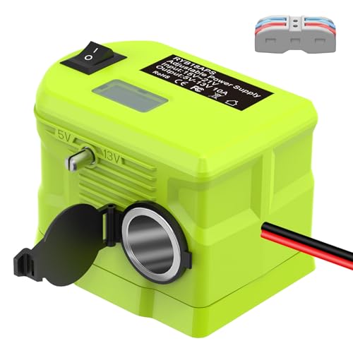 Convertisseur de batterie Ryobi pour camping et road-trip avec régulateur allume-cigare