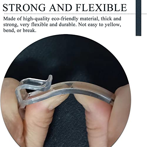 Valance Clips For Blinds, 2.5 Inch Valance Clips, Clear Plastic Valance Clips, Hidden Valance Clips For Horizontal Blind Valance (6 Pcs) #TOP3