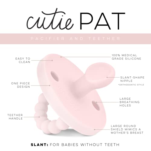Ryan & Rose Cutie PAT Pacifier Teether (Slant, Pink) - Thumbnail 2