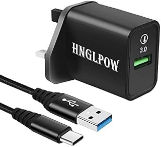 Fast Charger for Samsung Galaxy S9 S8 Plus A41 A52 5G A40 A8 A9 2018,A3 A5 2017,Sony Xperia 1 5 10 II,XA1 XA2,XZ3 XZ2 XZ1 Compact Premium,L3 L4,QC 3.0 USB Wall Plug,18W Phone Travel Adapter+2M C Cable