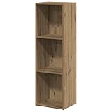 Meuble soigneusement emballé avec des coins de protection et des étapes de montage claires - Cette bibliothèque polyvalente est idéale comme cadeau pour les fêtes chaudes ou les équipements d'origine. Dimensions (36 x 30 x 114 cm) et détails du matériau (matériau en bois) transparents.