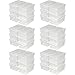 Produktbild TecTake Schuhbox mit Deckel stapelbar transparent Aufbewahrungsbox | 33x23x12cm | - Diverse Mengen - (6X 6er Set | Nr. 402007)