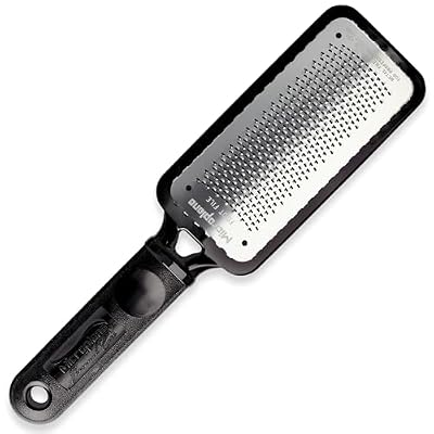 Microplane Colossal Foot File Scraper - The Original Stainless Steel Foot Rasp, Dead Skin/Callus Remover for Feet, Gentle Foot Scrubber, Pedicure Tools for Salon-Quality Foot Care, Black