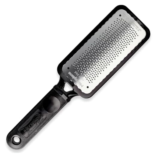 Microplane Colossal Foot File Scraper - The Original Stainless Steel Foot Rasp, Dead Skin/Callus Remover for Feet, Gentle Foot Scrubber, Pedicure Tools for Salon-Quality Foot Care, Black