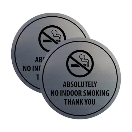 Panneaux No Smoking argent brossé Signs ByLITA XL chic