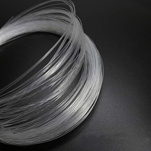 AZIMOM PMMA 50pcs 0.03in 6.5ft Plastic Fiber Optic Lights Cable Strands 0.75mm 2meter End Glow Fiber Strands Roll for Star Sky Ceiling All Kind LED Light Engine Driver Ceiling Decoration