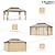 GAZEBEST 12'x16' Hardtop Gazebo Outdoor Aluminum Gazebo Double Roof Galvanized Steel Canopy with Netting and Curtains,for Garden, Backyard,Deck and Lawns