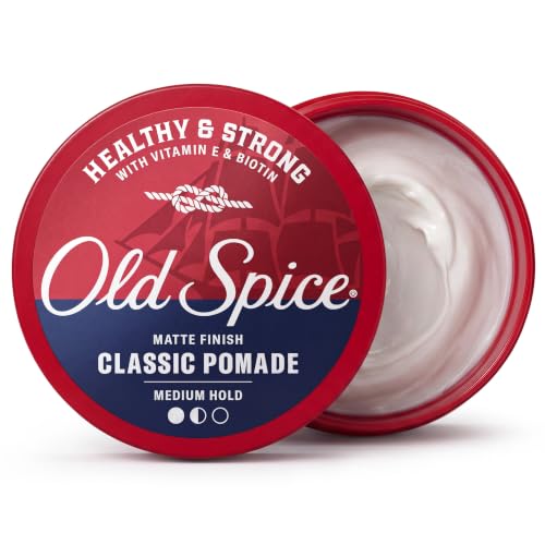 Old Spice Mens Hair Pomade, Healthy & Strong with Vitamin E & Biotin, 2.22 oz - image 1