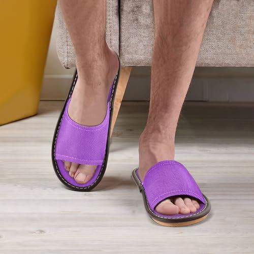 Dark Orchid Purrple Bathroom Sandal Indoor Breathable Cute Beach Sandals for Airplane Guests Party4