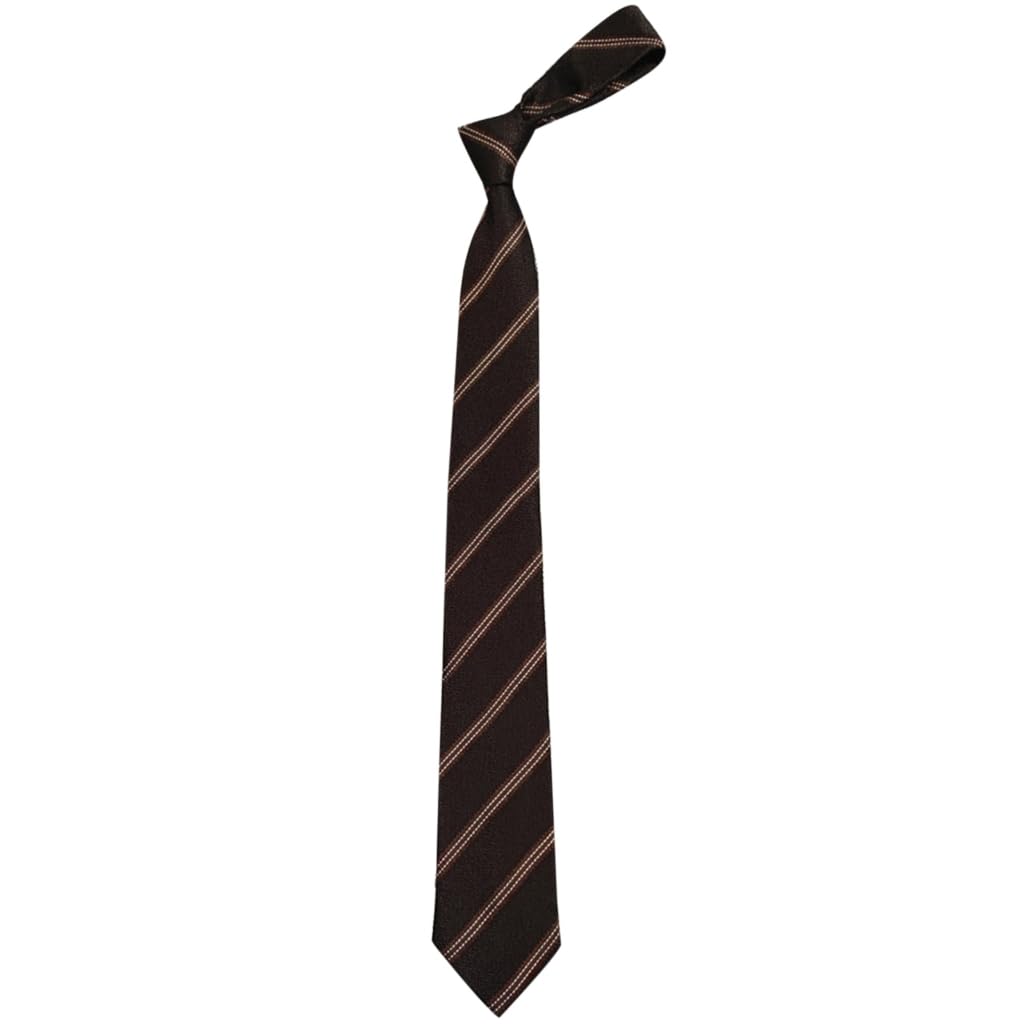 Cravate Lâche (Lazy Tie) à Rayures Épaisses - Style Japonais Vintage - Unisexe Homme/Femme - En Soie Polyester