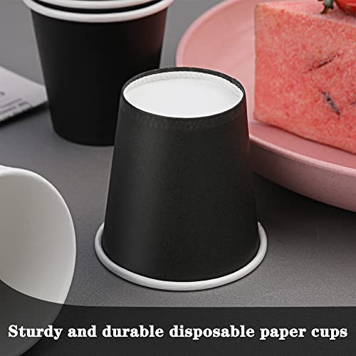 Iuuidu 3 Oz Paper Cups, Black Mouthwash Cups 50 Count Disposable Bathroom Cups 3 Oz, Disposable Espresso Cups Small Paper Cups For Party,Picnic,Travel,Espresso And Snack #TOP2