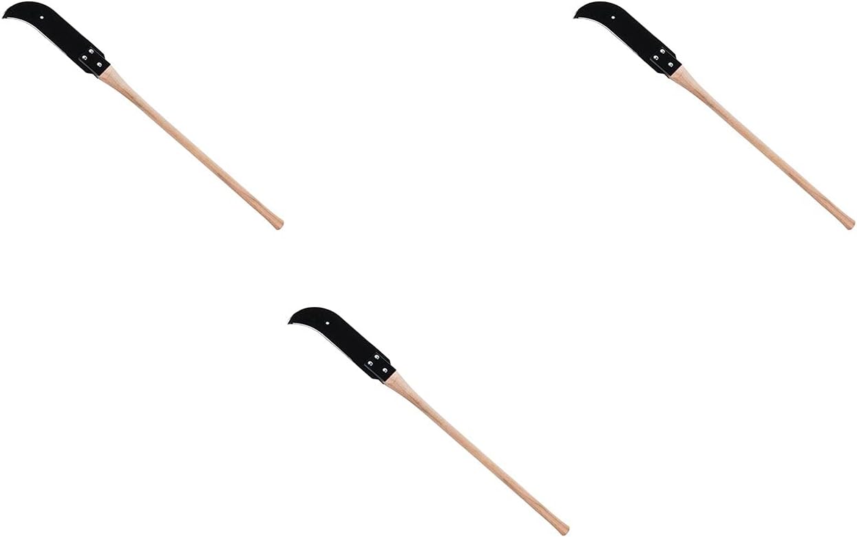 Council Tool 16 Inch Double Edge Ditch Blank Blade, 40 Inch Wooden Handle (Three Pack)