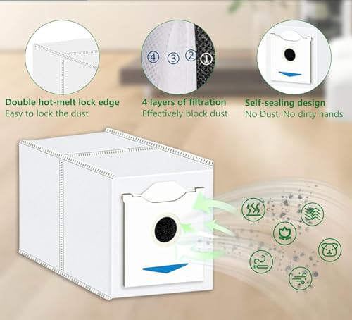 Image of 5Pcs Dust Collection Bags Compatible with Ecovacs Deebot N30, N30 Plus & N30 PRO Omni Vacuum Cleaner, Replenishment Kit Replacement Parts, Replacement Accessories Capabilities Large Dust Bags