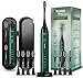 WAGNER Switzerland JUBILEE EDITION SuperSonic toothbrush with PRESSURE SENSOR. 5 Brushing Modes and 4 INTENSITY Levels with 3D sliding control, 8 DuPont Bristles, Premium Travel Case, (Black)