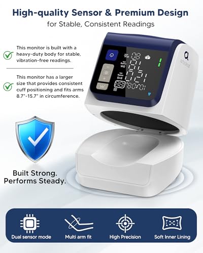 Arboleaf Blood Pressure Monitor for Home Use, Upper Arm No-Wrap Arm-in | 4 users x 199 readings, large display, 8.7-15.7 in arm fit, one-touch use, no app needed, irregular heartbeat alert, AA/USB-C - image 7