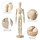 Schaufensterpuppenkörper, Holzpuppe, Körper, Zeichnung, Mannequin, Künstlerpuppe mit Ständer und flexiblen Gelenken für Dekoration, Skizzieren und Malen (20 cm)
