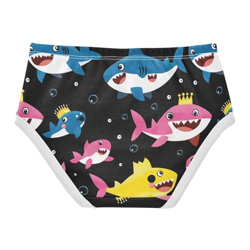 Wusikd Shark Crown Bubbles Girls' Underwear Cotton Cute Girls Briefs Soft Toddler Underwear 2T2