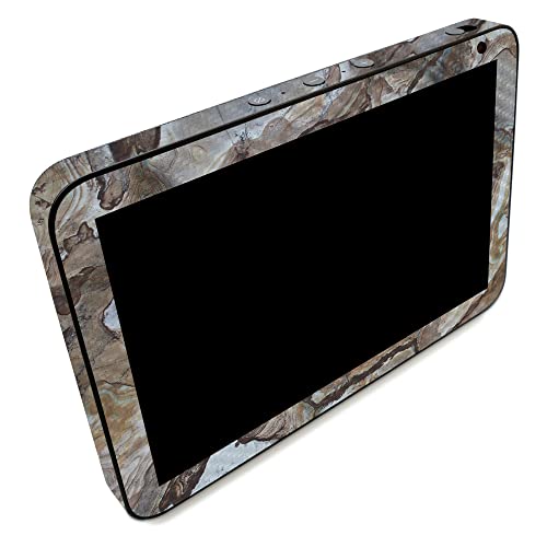 Image of MightySkins Carbon Fiber Skin Compatible with Amazon Echo Show 8 (Gen 2) - Brown Marble | Protective, Durable Textured Carbon Fiber Finish | Easy to Apply | Made in The USA