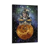 XFPMXC Póster de constelaciones del sistema solar Libra decorativo, lienzo para pared, 60 x 90 cm