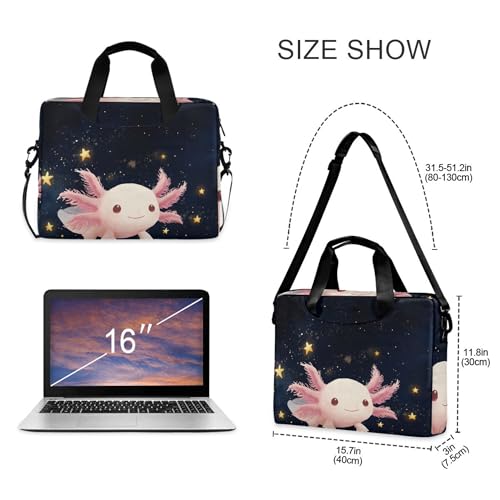 Maletín portátil con diseño de ajolote para laptops 13-15.6" miniatura 4