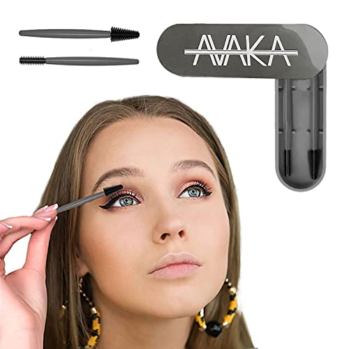 AVAKA REUSABLE EYELASH BRUSHES | SILICONE EYELASH BRUSHES | BROW BRUSH | BRUSH WANDS | KIT FOR EYE LASHES + EYEBROWS | EYEBROW SPOOLIE + LASH SPOOLIE BRUSH | EYELASH SPOOLIE