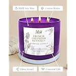 Lavender Vanilla Aromatherapy Candle 3 Wick | Scented Candles for Home | 15.8 oz Large Soy Candle | Relaxing Candles with Long Lasting Fragrance | Decorative Candle Gift for Women - Image 5