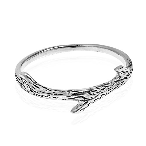 Aeravida Everyday Nature's Tree Branch .925 Sterling Silver Ring (7) #TOP1