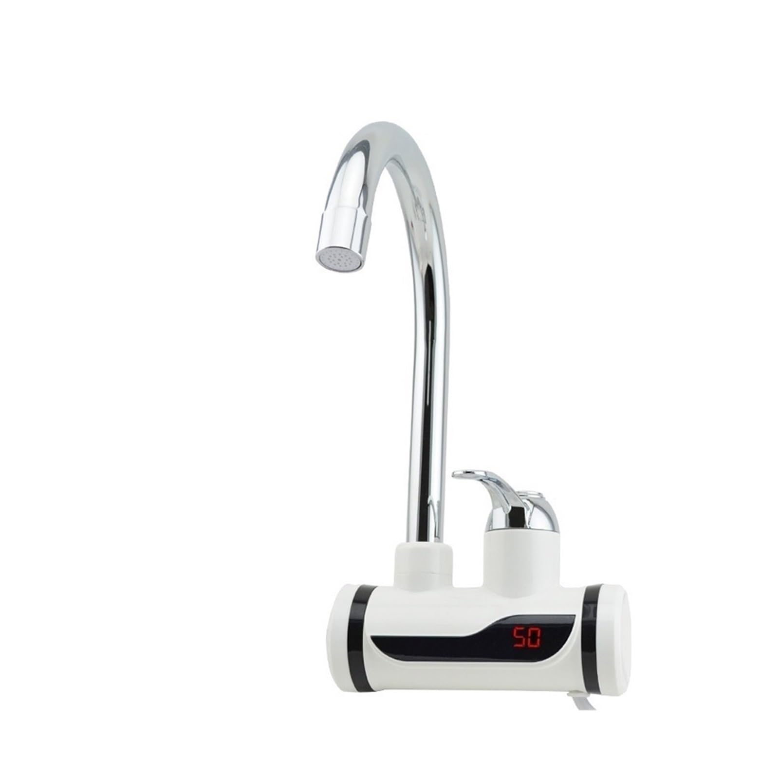 Elektryczny podgrzewacz wody, Natychmiastowy Kran Z Ciepłą Wodą Cyfrowym Wyświetlaczem, Elektryczny, Bezzbiornikowy Grzejnik Kuchenny, do kuchni, łazienki(Side water inlet)