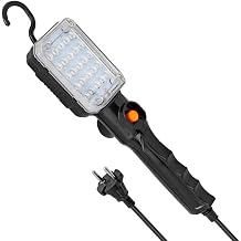 220V Seyyar Lamba 10 Metre Fi li Kablolu 25 Led li ON/OFF Anahtarl  Sabitlemek i in Ask  Kancal  ve M knat sl  Led  al ma ve ayd nlatma Lambas  26X5.6X5cm