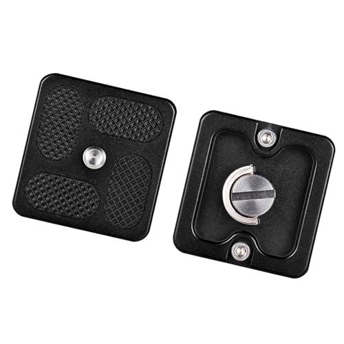 Akozon Placa de Liberación Rápida de Aleación de Aluminio de 40 * 38mm D 40T con Tornillo de 1/4 de Pulgada para Trípodes y Monopiés Compatibles con Accesorio de Cámara - imagen 2